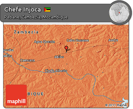 Political 3D Map of Chefe Injoca