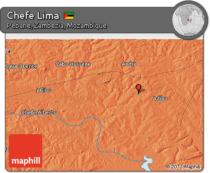 Political 3D Map of Chefe Lima