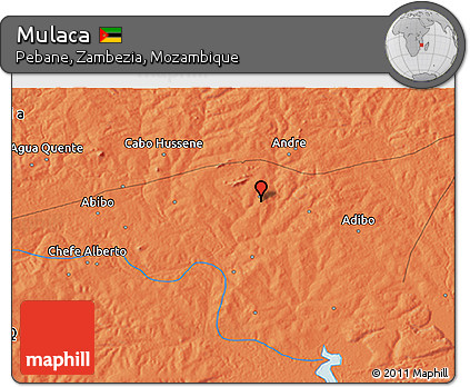 Political 3D Map of Mulaca