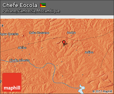 Political 3D Map of Chefe Eocola