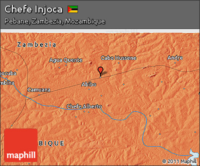 Political 3D Map of Chefe Injoca