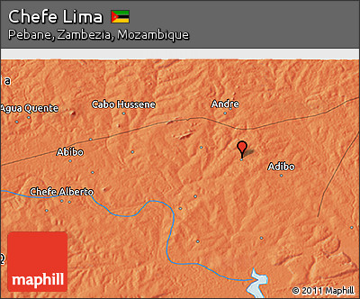 Political 3D Map of Chefe Lima