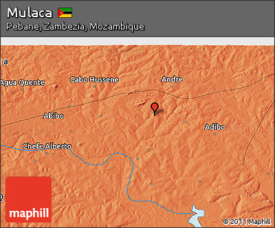 Political 3D Map of Mulaca