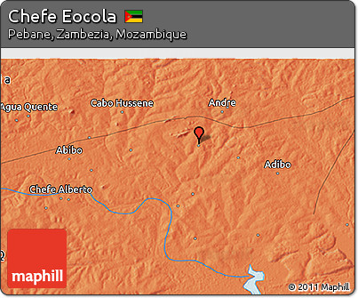 Political 3D Map of Chefe Eocola