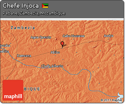 Political 3D Map of Chefe Injoca