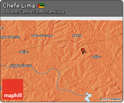 Political 3D Map of Chefe Lima
