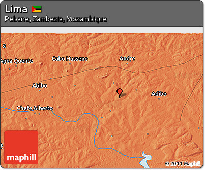 Political 3D Map of Lima