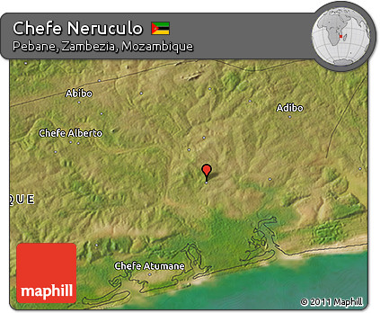 Satellite 3D Map of Chefe Neruculo