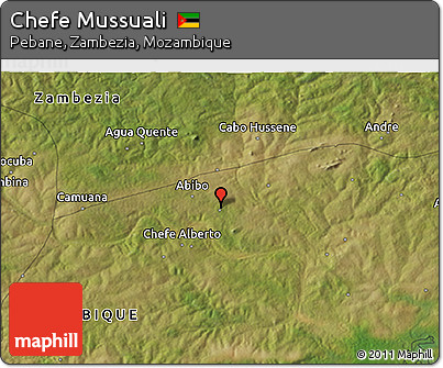 Satellite 3D Map of Chefe Mussuali