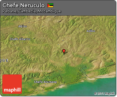 Satellite 3D Map of Chefe Neruculo