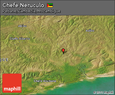 Satellite 3D Map of Chefe Neruculo