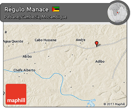 Shaded Relief 3D Map of Régulo Manace