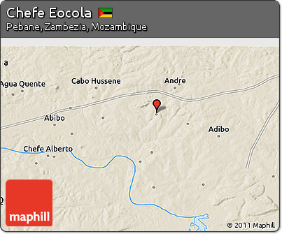 Shaded Relief 3D Map of Chefe Eocola