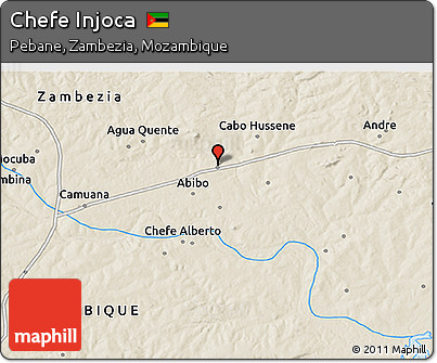 Shaded Relief 3D Map of Chefe Injoca