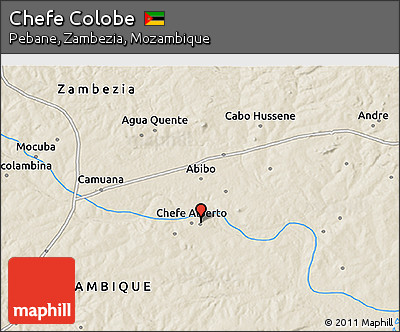 Shaded Relief 3D Map of Chefe Colobe