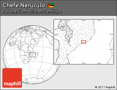 Blank Location Map of Chefe Neruculo