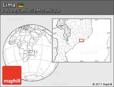 Blank Location Map of Lima
