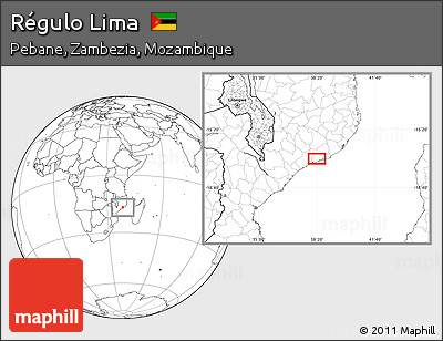Blank Location Map of Régulo Lima