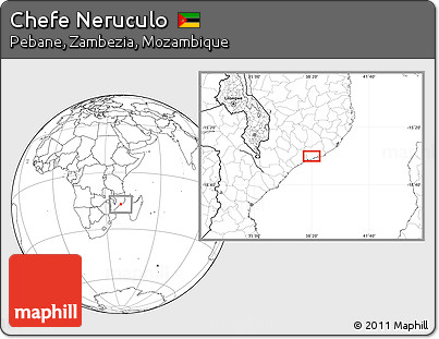 Blank Location Map of Chefe Neruculo