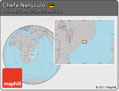 Gray Location Map of Chefe Neruculo