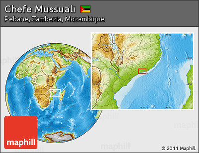Physical Location Map of Chefe Mussuali