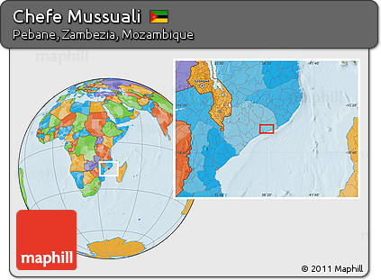 Political Location Map of Chefe Mussuali