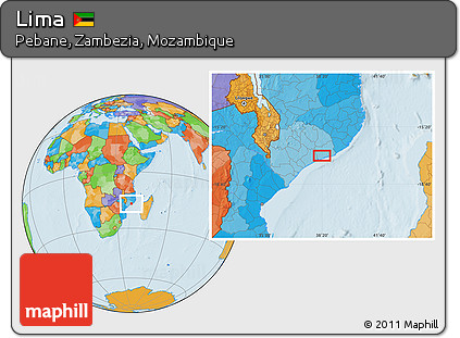 Political Location Map of Lima
