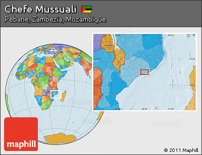 Political Location Map of Chefe Mussuali