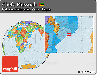 Political Location Map of Chefe Mussuali