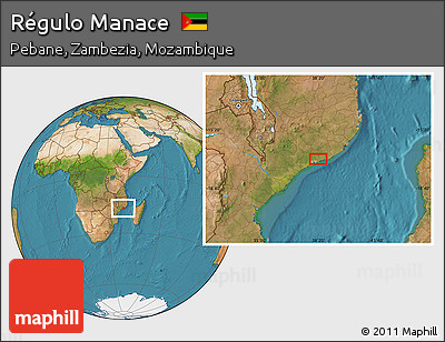 Satellite Location Map of Régulo Manace