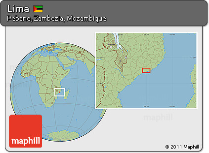 Savanna Style Location Map of Lima