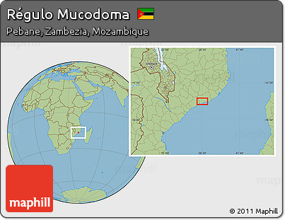 Savanna Style Location Map of Régulo Mucodoma