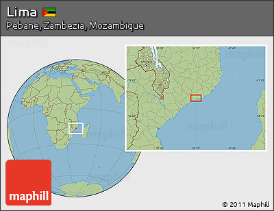 Savanna Style Location Map of Lima