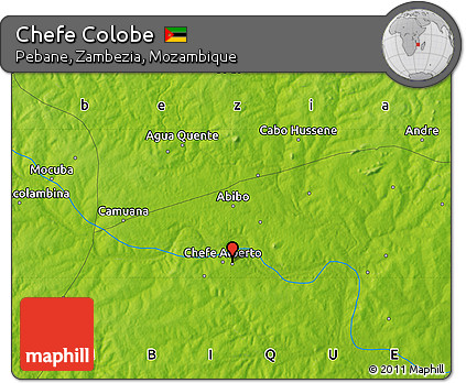 Physical Map of Chefe Colobe