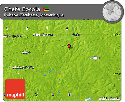 Physical Map of Chefe Eocola