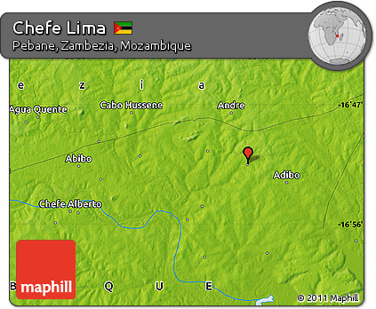 Physical Map of Chefe Lima