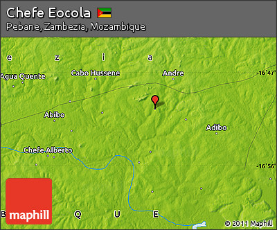 Physical Map of Chefe Eocola