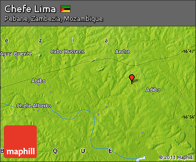Physical Map of Chefe Lima