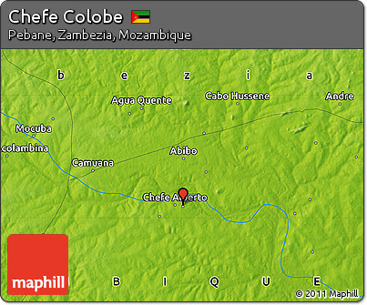 Physical Map of Chefe Colobe