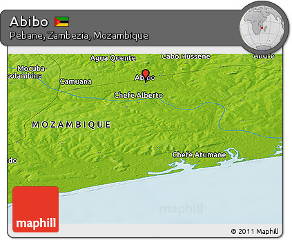 Physical Panoramic Map of Abibo