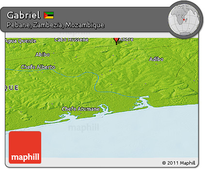 Physical Panoramic Map of Gabriel