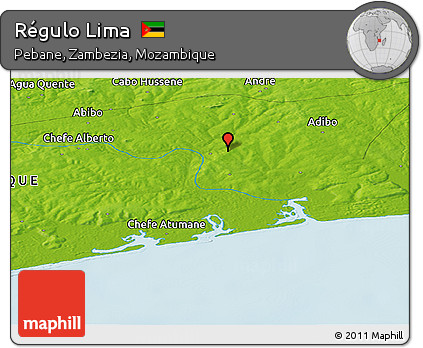Physical Panoramic Map of Régulo Lima