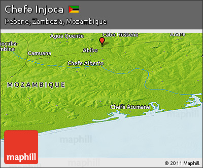 Physical Panoramic Map of Chefe Injoca