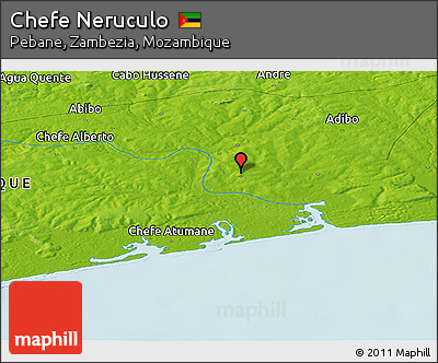 Physical Panoramic Map of Chefe Neruculo