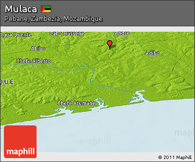 Physical Panoramic Map of Mulaca