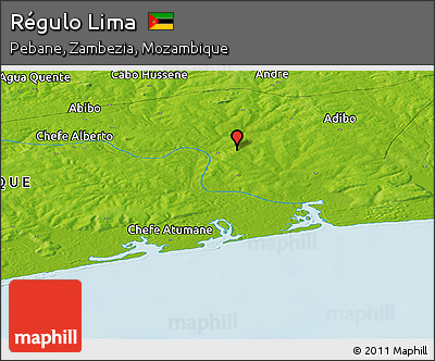 Physical Panoramic Map of Régulo Lima