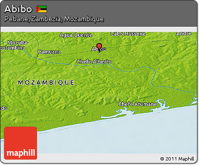 Physical Panoramic Map of Abibo