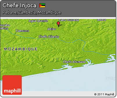 Physical Panoramic Map of Chefe Injoca