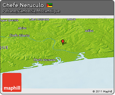 Physical Panoramic Map of Chefe Neruculo