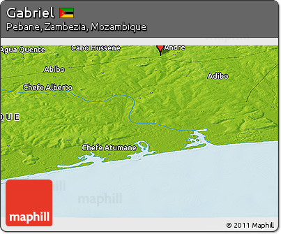 Physical Panoramic Map of Gabriel